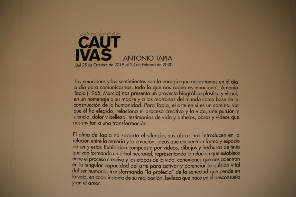 Antonio Tapia Exposición Emociones Caust Ivas en el MURAM de Cartagena
