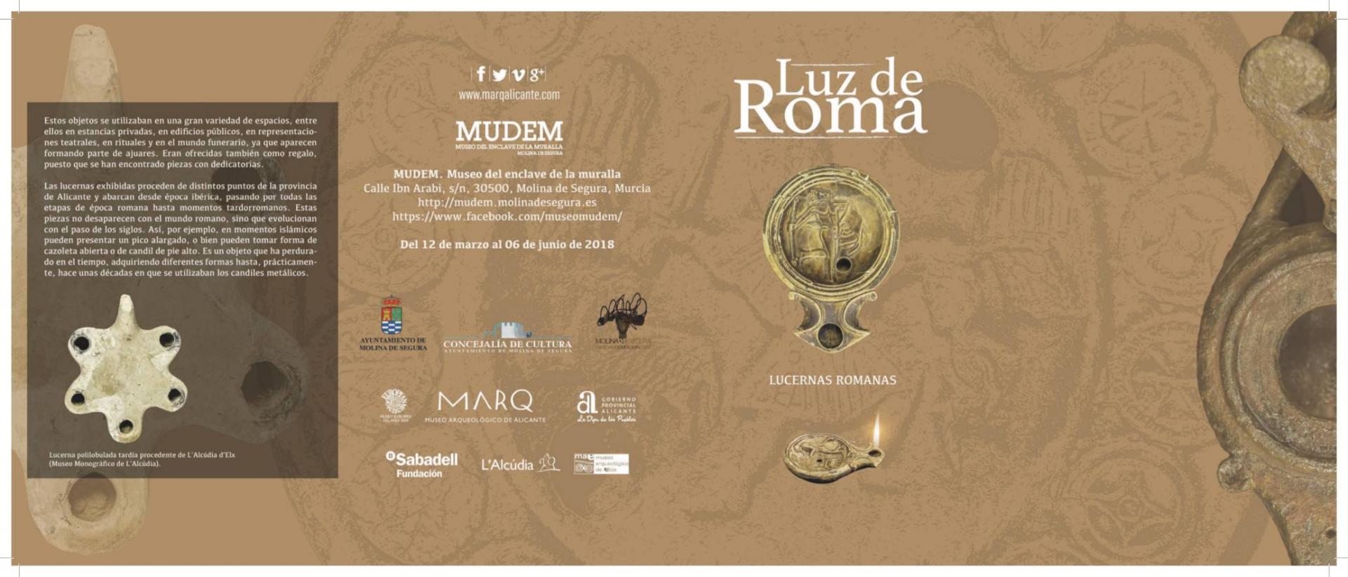 Exposición 'LUZ DE ROMA. Lucernas romanas'-MUDEM-Molina de Segura
