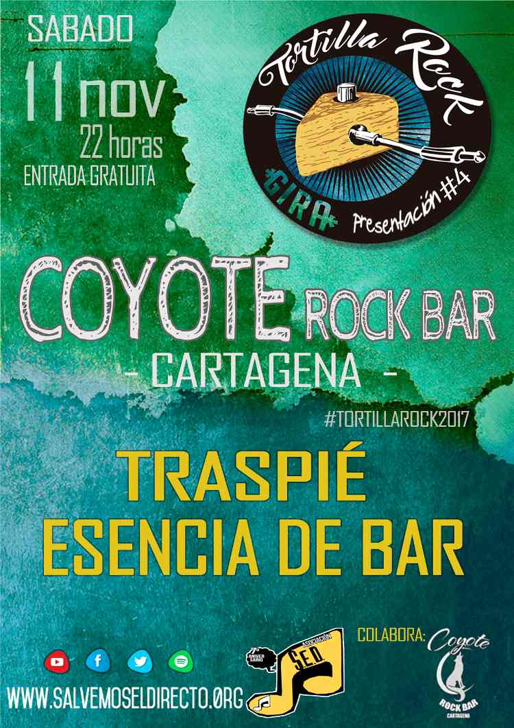 Gira Presentación Tortilla Rock en sala coyote rock de cartagena