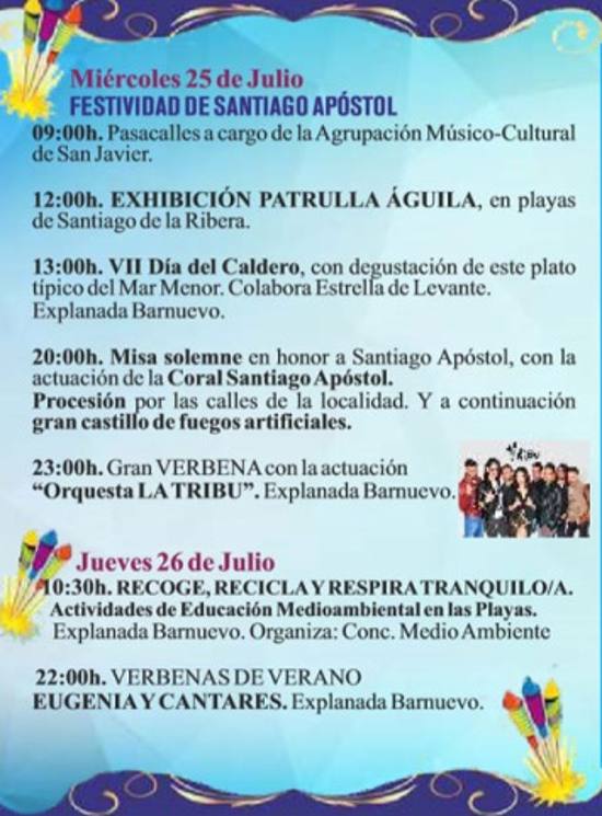 Programa Fiestas Santiago de la Ribera 2018-5
