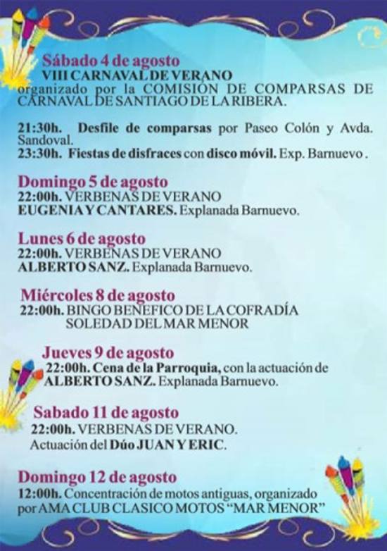 Programa Fiestas Santiago de la Ribera 2018-7