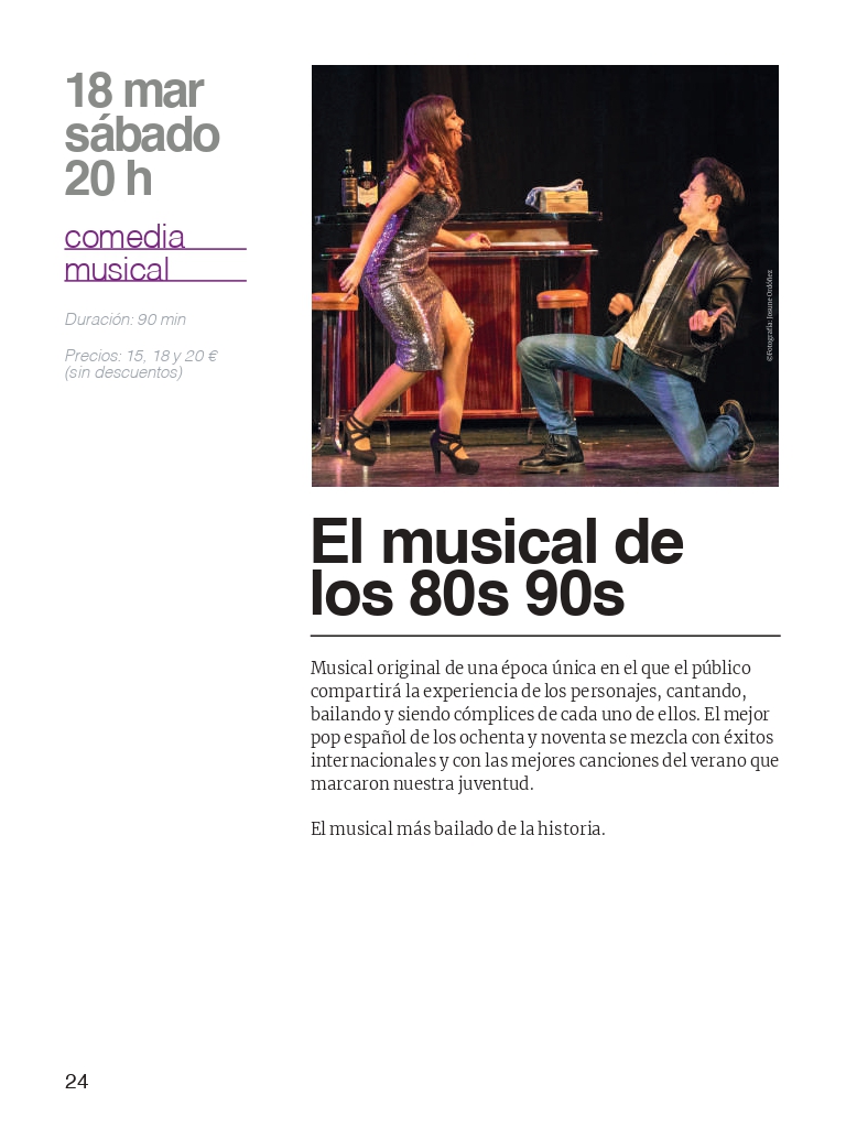 El pop español llega al Gran Teatro este sábado con El musical de los 80s  90s - Ayuntamiento de Elche